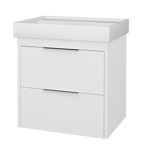 CONCEPT 150 skrinka pod umývadlo 56,5x45x56 cm, 2 zásuvky, lesklá biela 809980 Obrázek - fotka