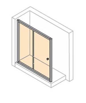CONCEPT 100 NEW sprchové dvere 130x190 cm, posuvné, strieborná pololesklá/číre sklo