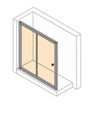 CONCEPT 100 NEW sprchové dvere 130x190 cm, posuvné, strieborná pololesklá/číre sklo PTA20403.069.322 Obrázek - Hlavní obrázek