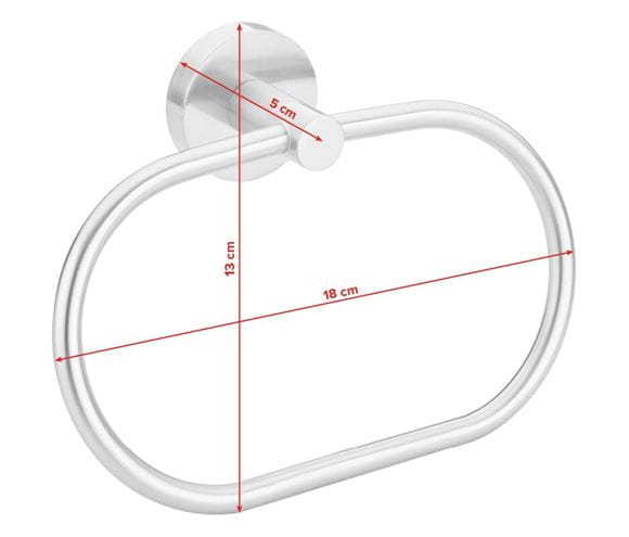 TESA MOON držiak uteráka 185 mm, nerez oceľ 40308-00000-00 Technický nákres
