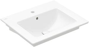 VILLEROY & BOCH VERITY LINE umývadlo 60 cm, s otvorom pre batériu a prepadom, CeramicPlus, alpská biela