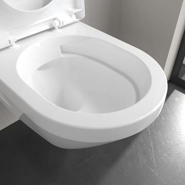 VILLEROY & BOCH VERITY závesné WC, so SoftClosing sedadlom, TwistFlush splachovanie, alpská biela 5C94CL01 Obrázek - fotka