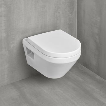 VILLEROY & BOCH VERITY závesné WC, so SoftClosing sedadlom, TwistFlush splachovanie, alpská biela 5C94CL01 Obrázek - fotka
