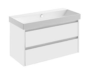CATALANO ZERO skrinka pod umývadlo 96x47,9x52,5 cm, 2 zásuvky, lesklá biela