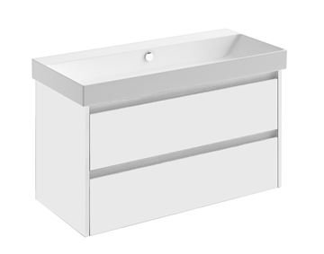 CATALANO ZERO skrinka pod umývadlo 96x47,9x52,5 cm, 2 zásuvky, lesklá biela