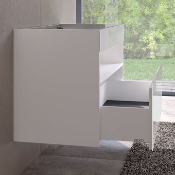 KEUCO STAGELINE skrinka pod umývadlo 100x49x62, 5 cm, 1 zásuvka, 1 polica, s osvetlením, matná biela 32872300100 Obrázek - fotka