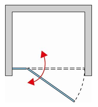 CONCEPT 200 sprchové dvere 80x200 cm, krídlové, čierna / číre sklo CON130800607 Obrázek - fotka