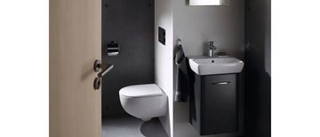 GEBERIT SELNOVA COMPACT umývadielko 45 cm, s otvorom pre batériu a prepadom 501.561.00.7 Obrázek - fotka