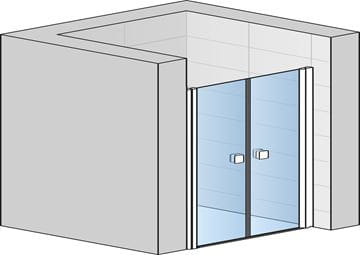 CONCEPT 200 sprchové dvere 90x200 cm, lietacie, aluchróm/číre sklo CON20905007 Obrázek - fotka