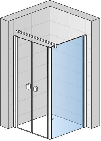 CONCEPT 200 CONT2 bočná stena 90x200 cm, čierna/číre sklo CONT20900607 Obrázek - Hlavní obrázek