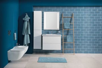 JIKA MIO vysoká skrinka 32,1x31,9x161,8 cm, 2 dvierka, Push-open, lesklá biela H43J7122305001 Obrázek - fotka