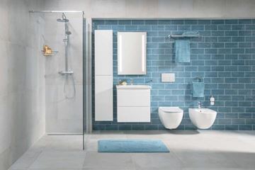 JIKA MIO vysoká skrinka 32,1x31,9x161,8 cm, 2 dvierka, Push-open, lesklá biela H43J7122305001 Obrázek - fotka