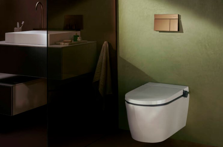 HANSGROHE LAVA PURA ELEMENT S závesným WC s bidetovým sedadlom, SoftClosing, AquaHelix Flush, HygieneEffect 63021450 Obrázek - fotka