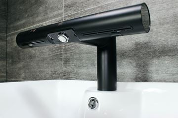 JET DRYER AIRTAP 2V1 umývadlová senzorová batéria, so sušičom rúk, napájanie zo siete, čierna 8596220013408 Obrázek - fotka
