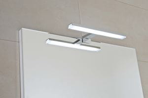 JIKA CLEAR ABI LED svietidlo na zrkadlo, 598 lm, 6 W, 300 mm, chróm