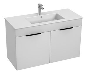 JIKA CUBE skrinka s umývadlom 100x43x62,2 cm, 2 dvierka, biela