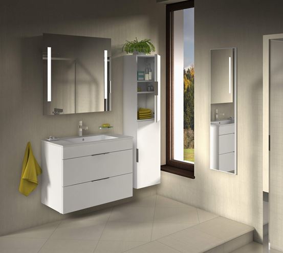 JIKA CUBE skrinka s umývadlom 100x43x62, 2 cm, 2 zásuvky, biela H4536521763001 Obrázek - fotka