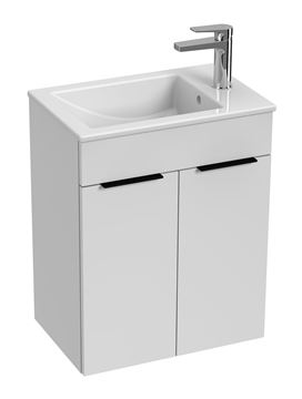 JIKA CUBE skrinka s umývadlom 50x34x62,2 cm, 2 dvierka, biela
