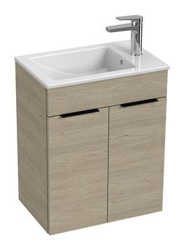 JIKA CUBE skrinka s umývadlom 50x34x62,2 cm, 2 dvierka, jaseň