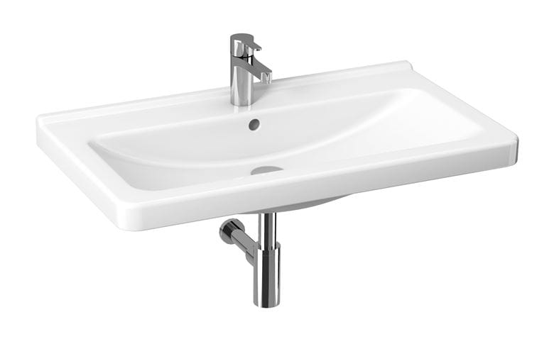 JIKA CUBITO umývadlo 85 cm, s otvorom pre batériu a prepadom, Jika perla H8104261001041 Obrázek - Hlavní obrázek
