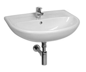 JIKA LYRA PLUS umývadlo 50 cm, s otvorom pre batériu a prepadom