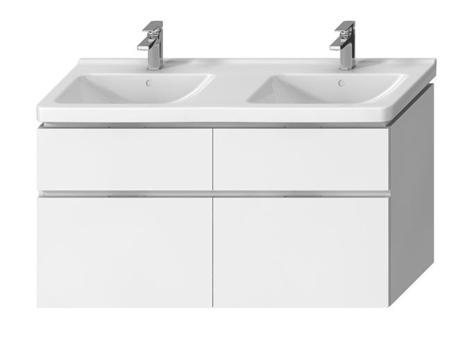 JIKA CUBITO PURE skrinka pod dvojumývadlo 128x46,7x68,3 cm, 4 zásuvky, Push-open, lesklá biela H40J4274025001 Obrázek - Hlavní obrázek