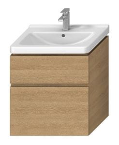 JIKA CUBITO PURE skrinka pod umývadlo 64x46,7x68,3 cm, 2 zásuvky, Push-open, dub
