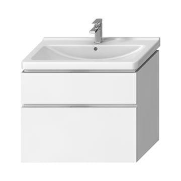 JIKA CUBITO PURE skrinka pod umývadlo 84x46,7x68,3 cm, 2 zásuvky, Push-open, lesklá biela
