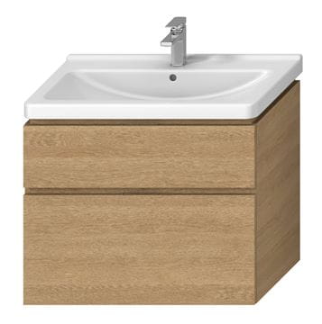 JIKA CUBITO PURE skrinka pod umývadlo 84x46,7x68,3 cm, 2 zásuvky, Push-open, dub