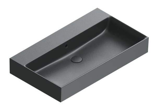 CATALANO PREMIUM umývadlo 80 cm, s prepadom, Cataglaze+Silver Titanium, matná čierna 0220800022 Obrázek - Hlavní obrázek