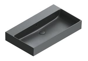 CATALANO PREMIUM umývadlo 80 cm, s prepadom, Cataglaze+Silver Titanium, matná čierna