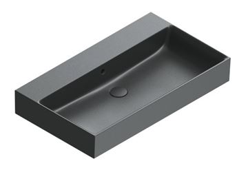 CATALANO PREMIUM umývadlo 80 cm, s prepadom, Cataglaze+Silver Titanium, matná čierna