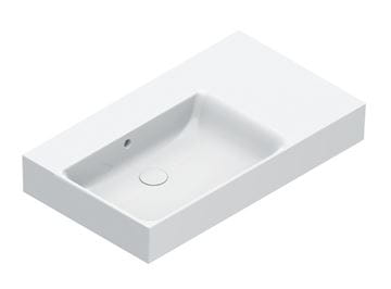 CATALANO PREMIUM umývadlo 80 cm, s prepadom, Cataglaze+Silver Titanium