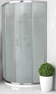 EASY ELR2 800 LH/GR sprchovací kút 80x80 cm, R550, posuvné dvere, brillant/sklo grape