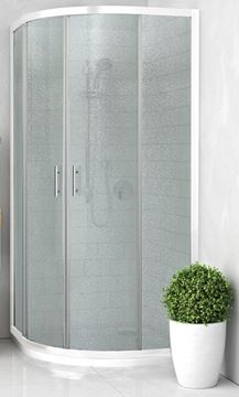 EASY ELR2 800 B sprchovací kút 80x80 cm, R550, posuvné dvere, biela/sklo grape