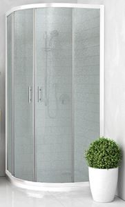 EASY ELR2 800 B sprchovací kút 80x80 cm, R550, posuvné dvere, biela/sklo grape