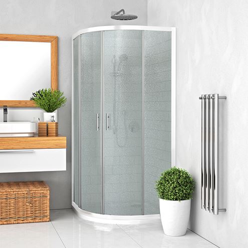 EASY ELR2 800 B sprchovací kút 80x80 cm, R550, posuvné dvere, biela/sklo grape 542-8000000-04-11 Obrázek - fotka