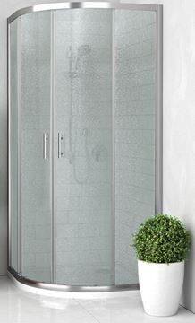 EASY ELR2 900 LH/GR sprchovací kút 90x90 cm, R550, posuvné dvere, brillant/sklo grape