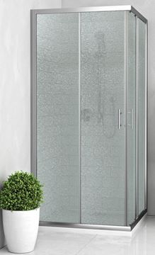 EASY ELS2 800 LH sprchovací kút 80x80 cm, rohový vstup, posuvné dvere, brillant/sklo grape
