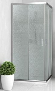 EASY ELS2 900 LH/GR sprchovací kút 90x90 cm, rohový vstup, posuvné dvere, brillant/sklo grape