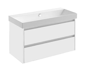 CATALANO PREMIUM skrinka pod umývadlo 95,7x45x44,5 cm, 2 zásuvky, biela vysoký lesk