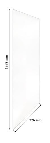 CONCEPT WALK-IN stena 77,6x199,8 cm, číre sklo CW0808T Technický nákres