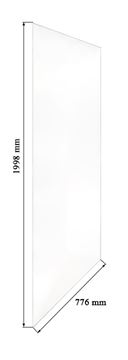 CONCEPT WALK-IN stena 77,6x199,8 cm, číre sklo CW0808T Technický nákres