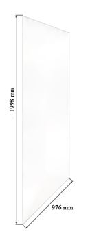 CONCEPT WALK-IN stena 97,6x199,8 cm, číre sklo CW1008T Technický nákres