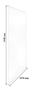 CONCEPT WALK-IN stena 107,6x199,8 cm, číre sklo CW1108T Technický nákres