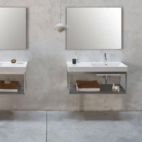 CATALANO ZERO umývadlo 100 cm, s prepadom, Cataglaze+Silver Titanium 0121030001 Obrázek - fotka