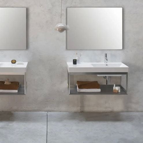CATALANO ZERO umývadlo 100 cm, s prepadom, Cataglaze+Silver Titanium 0121040001 Obrázek - fotka