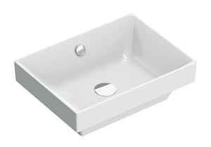 CATALANO ZERO umývadlo 50 cm, s prepadom, Cataglaze+Silver Titanium