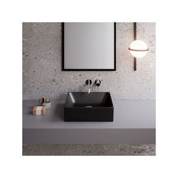 CATALANO PREMIUM umývadlo 45 cm, bez prepadu, Cataglaze+Silver Titanium, matná čierna 0222450022 Obrázek - fotka