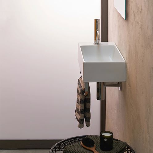 CATALANO PREMIUM umývadielko 50 cm, bez prepadu, Cataglaze+Silver Titanium, matná biela 0220520021 Obrázek - fotka